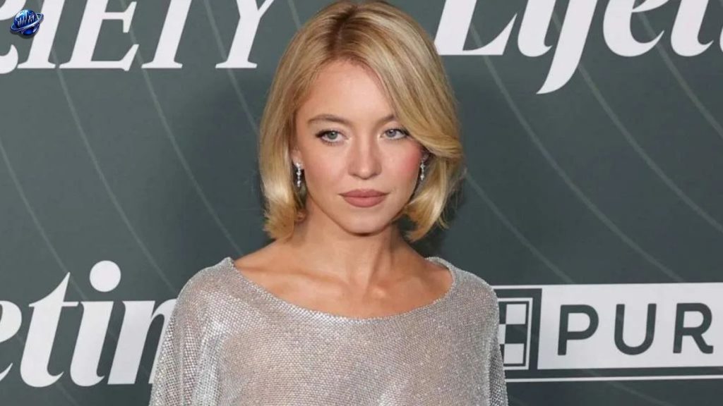 Sydney Sweeney silver dress
