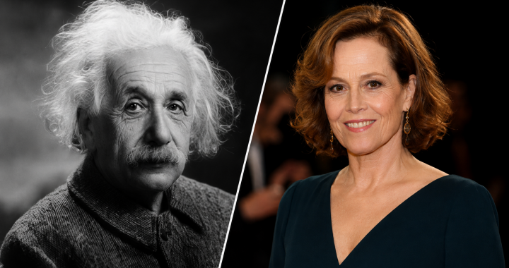 Albert Einstein and Sigourney Weaver